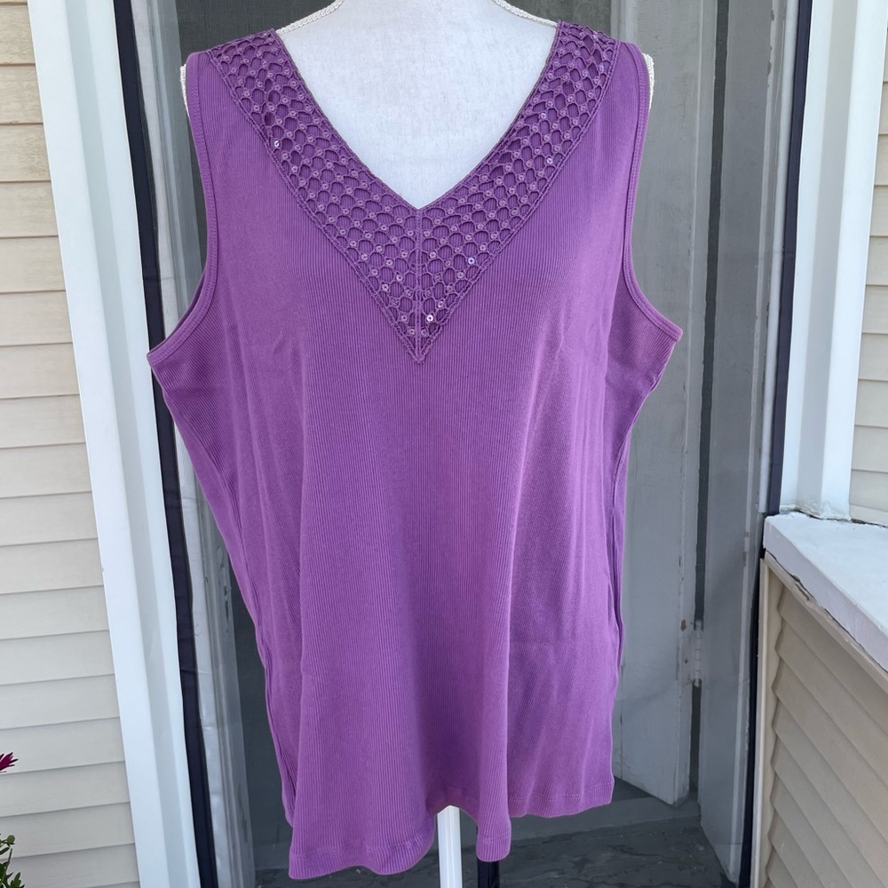 Avenue Purple Tank Top Size 22/24